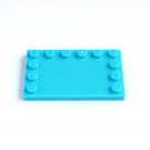 20pcs Light Blue Stand Base Plate Letter U Small Particles Lego Minifigure Toy