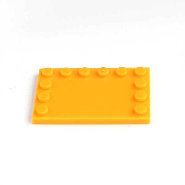 20pcs Dark Yellow Stand Base Plate Letter U Small Particles Lego Minifigure Toy