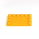 20pcs Dark Yellow Stand Base Plate Letter U Small Particles Lego Minifigure Toy