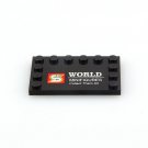 20pcs Black 02 Stand Base Plate Letter U Small Particles Lego Minifigure Toy