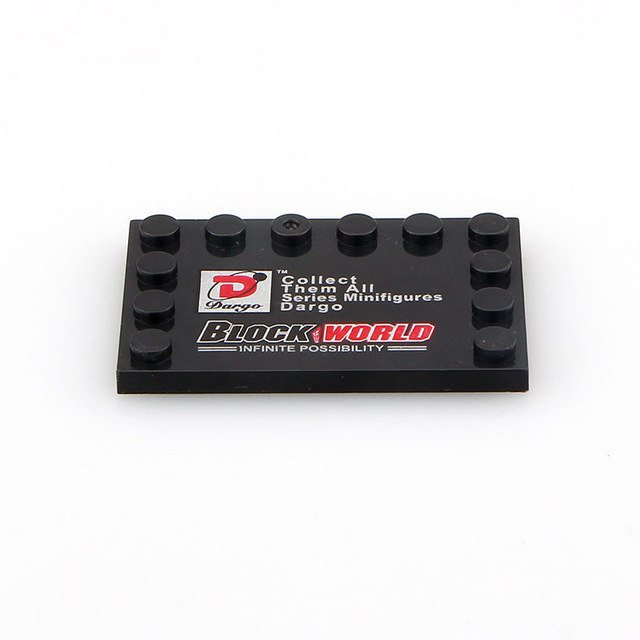 20pcs Black 01 Stand Base Plate Letter U Small Particles Lego Minifigure Toy