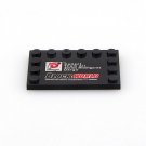 20pcs Black 01 Stand Base Plate Letter U Small Particles Lego Minifigure Toy