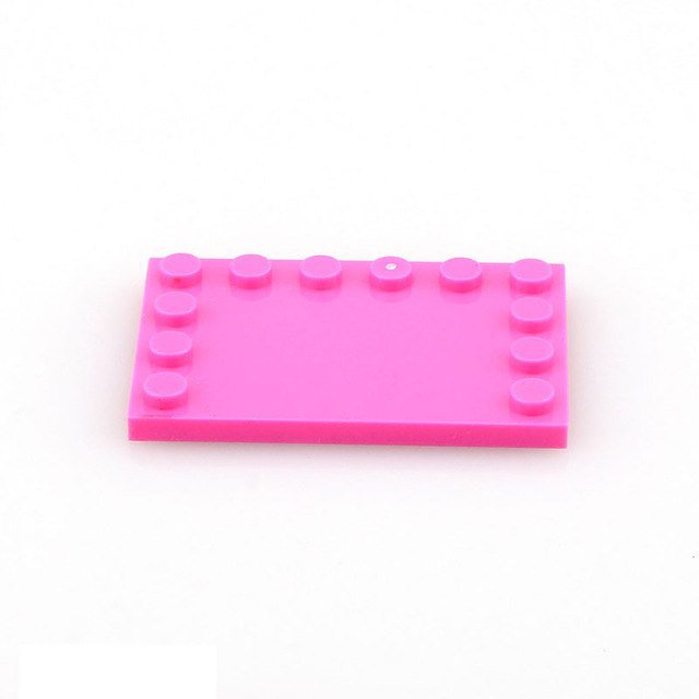 20pcs Pink Stand Base Plate Letter U Small Particles Lego Minifigure Toy