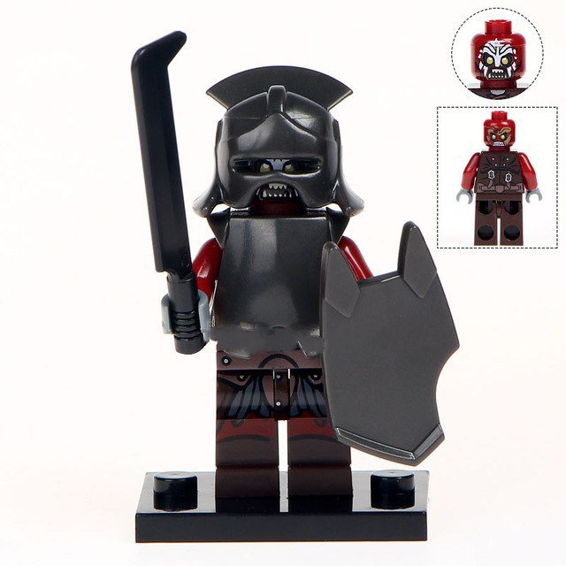Uruk-Hai Herr der Ringe Helmet The Lord Of The Rings Lego Minifigure Toy