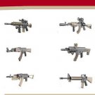 6pcs Gun AK-47 Assemble Weapon Sniper Assault Rifle WW2 Army Military Lego Minifigure Toys