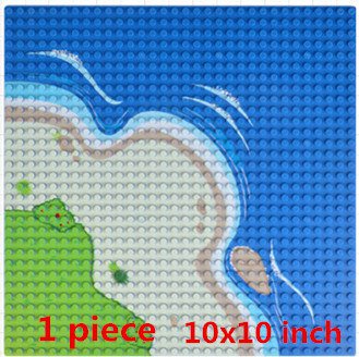 32*32 Dot Base Plate 01 25x25cm 10x10 Inch Sea Beach Island WW2 Lego Minifigure Toy