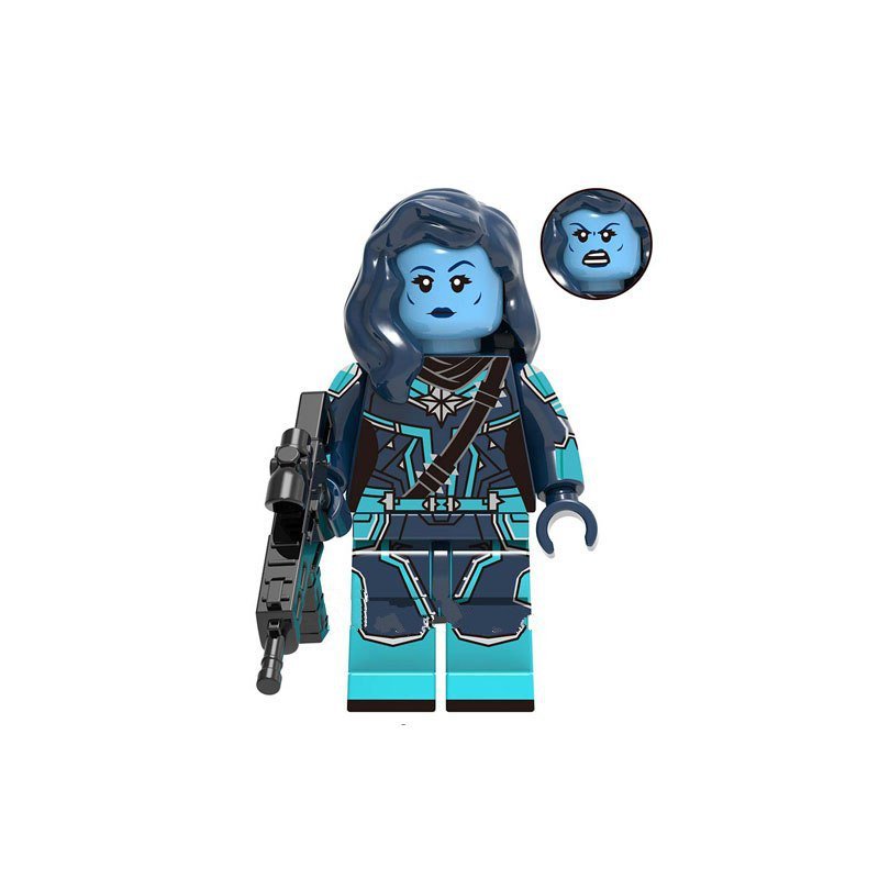 Minn-Erva Captain Marvel Super Hero Lego Minifigure Toy