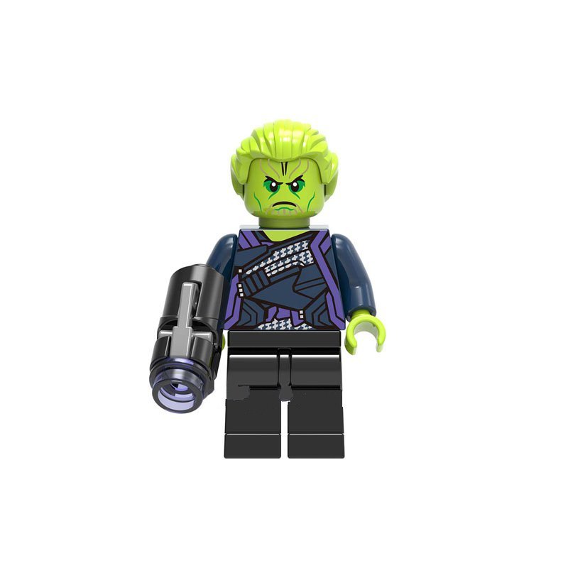 Green Skrull Captain Marvel Super Hero Lego Minifigure Toy