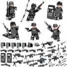 6pcs Police SWAT Armed Troop CF WW2 Military Army Lego Minifigure Toys