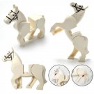 1pcs Plain White Horse Animal Lego Minifigure Toy