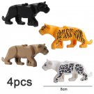 4pcs Tiger Animal Lego Minifigure Toy