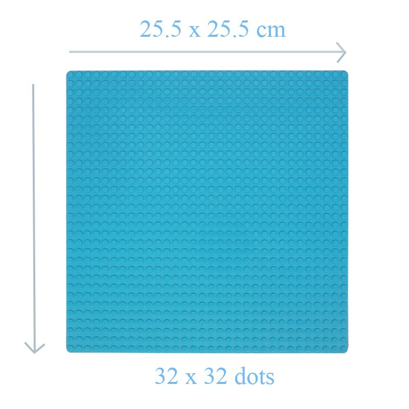 32*32 Dot Blue Large Size Big Baseplate Bottom Board Base Plate 25.5x25.5cm Lego Minifigure Toy