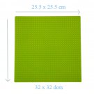 32*32 Dot Light Green Large Size Bottom Board Base Plate 25.5x25.5cm Lego Minifigure Toy