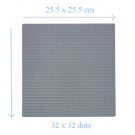 32*32 Dot Grey Large Size Big Baseplate Bottom Board Base Plate 25.5x25.5cm Lego Minifigure Toy