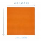 32*32 Dot Orange Large Size Big Baseplate Bottom Board Base Plate 25.5x25.5cm Lego Minifigure Toy