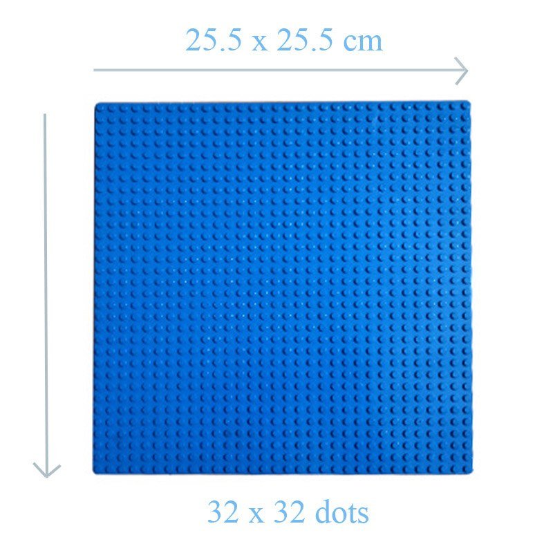 32*32 Dot Deep Blue Large Size Big Baseplate Bottom Board Base Plate 25.5x25.5cm Lego Minifigure Toy