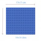 16*16 Dot Deep Blue Bottom Board Base Plate 13x13cm Lego Minifigure Toy