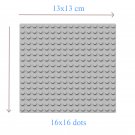 16*16 Dot Grey Bottom Board Base Plate 13x13cm Lego Minifigure Toy