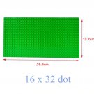 16*32 Dot Green Bottom Board Base Plate 25.5x12.7cm Lego Minifigure Toy