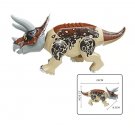 Big Size Brown Triceratops Dinosaurus Jurassic World Lego Minifigure Toy
