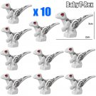 10pcs White Baby T-Rex Dinosaurus Jurassic World Lego Minifigure Toy