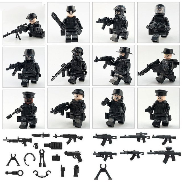 12pcs COD SWAT Battle of Imphal WW2 Military Army Lego Minifigure Toys
