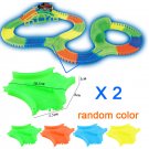 2pcs Cross Set Racing Track Bend Flexible Track Lego Minifigure Toy