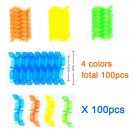 100pcs Tracks Set Racing Track Bend Flexible Track Lego Minifigure Toy
