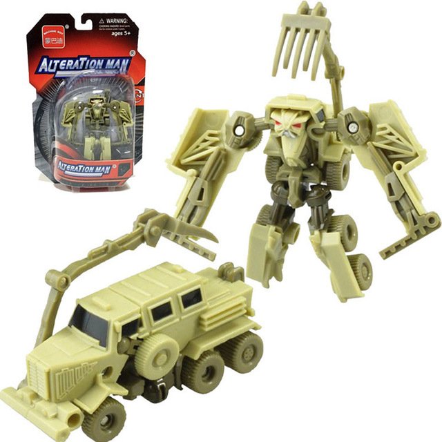 Light Brown Transformation Series Mini Robot Car Lego Minifigure Toy