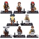 8pcs Captain Jack Sparrow Davy Jones Maccus Pirates of the Caribbean Lego Minifigure Toy