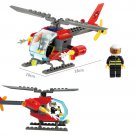 Fire Engine Helicopter City Fire Station Lego Minifigure Toys