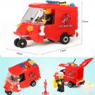 Three Wheel Motorcycle Fire Protection City Fire Station Lego Minifigure Toys