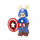 Mix Spider Ham X Captain America Custom Into The Spider-Verse Super Hero Lego Minifigure Toy