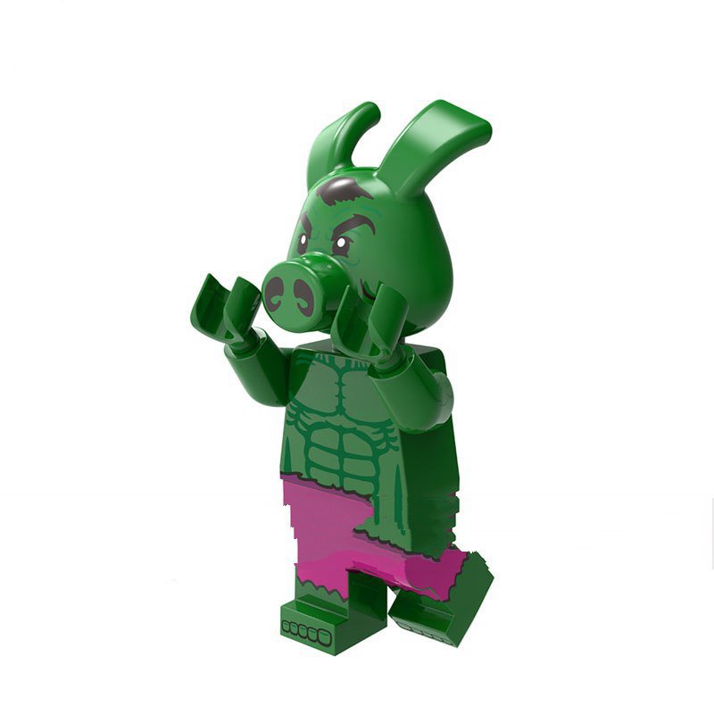 Mix Spider Ham X Hulk Custom Into The Spider-Verse Super Hero Lego Minifigure Toy