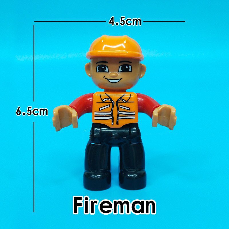 Fireman Happy Family Profession Everyday Life Custom Lego Minifigure Toy