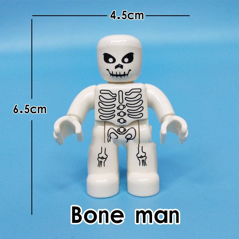 Bone Man Happy Family Profession Everyday Life Custom Lego Minifigure Toy