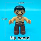 Big Beard Man Happy Family Profession Everyday Life Custom Lego Minifigure Toy