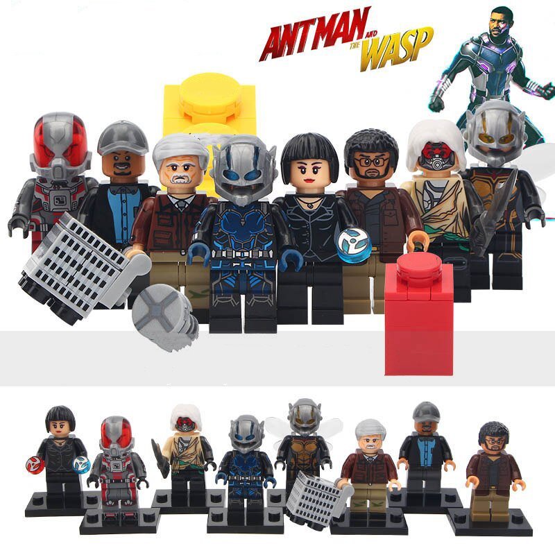 8pcs Dr Hank Pym Ant Man The Wasp Super Hero Lego Minifigure Toy