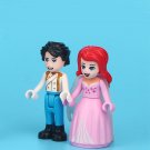 2pcs Prince Eric Ariel Disney Princess The Little Mermaid Lego Minifigure Toy