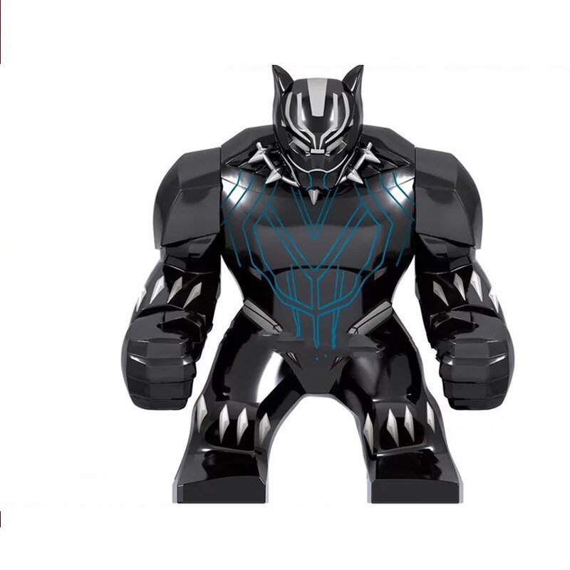 Big Size Black Panther Marvel Super Hero Lego Minifigure Toy