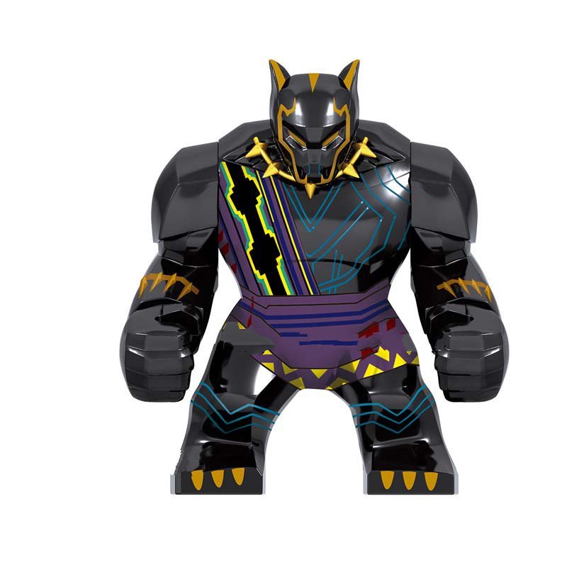 Big Size Black Panther Former Marvel Super Hero Lego Minifigure Toy