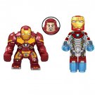 Big Size Iron Man MK 44 And Normal Size Iron Man MK 47 Super Hero Lego Minifigure Toy