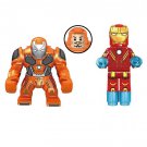 Big Size Iron Man MK 36 And Normal Size Iron Man MK 8 Super Hero Lego Minifigure Toy
