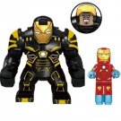 Big Size Iron Man MK 41 And Normal Size Iron Man MK 9 Super Hero Lego Minifigure Toy