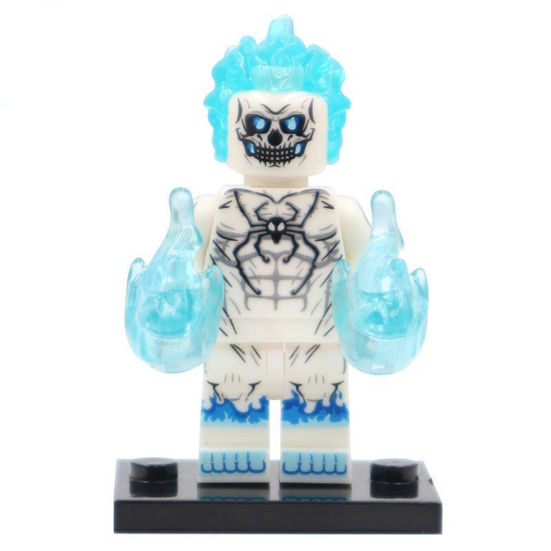 White Ghost Rider Super Hero Lego Minifigure Toy
