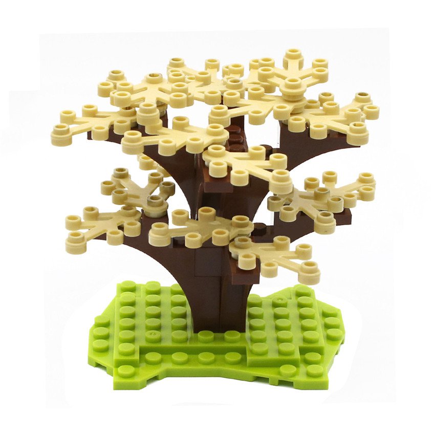 Tree Brown Leaf Trees and Flowers Accessories Lego Minifigure Toys