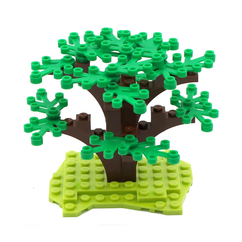 Tree Green Leaf Trees and Flowers Accessories Lego Minifigure Toys
