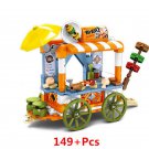 Barbeque Food Store Portable Selling Car Mini Street View Lego Minifigure Toy