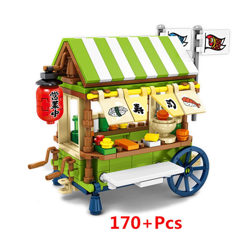 Japan Mini Resto Portable Selling Car Mini Street View Lego Minifigure Toy