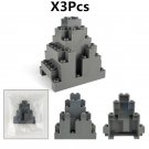 3pcs Black Rock Mountain Lego Minifigure Toys